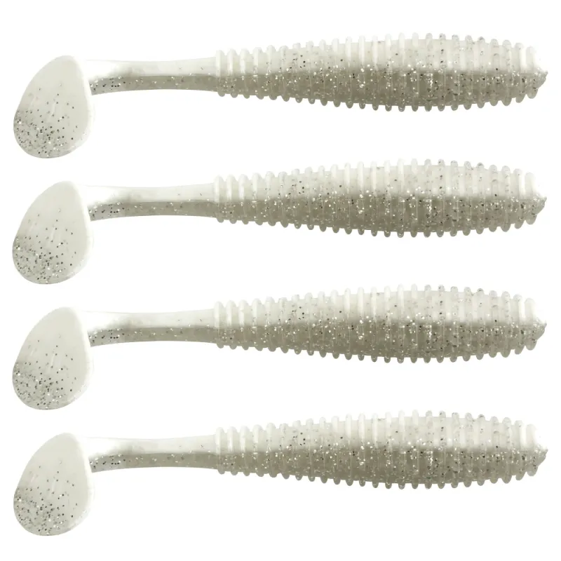 White Clear Silver Glitter Belly