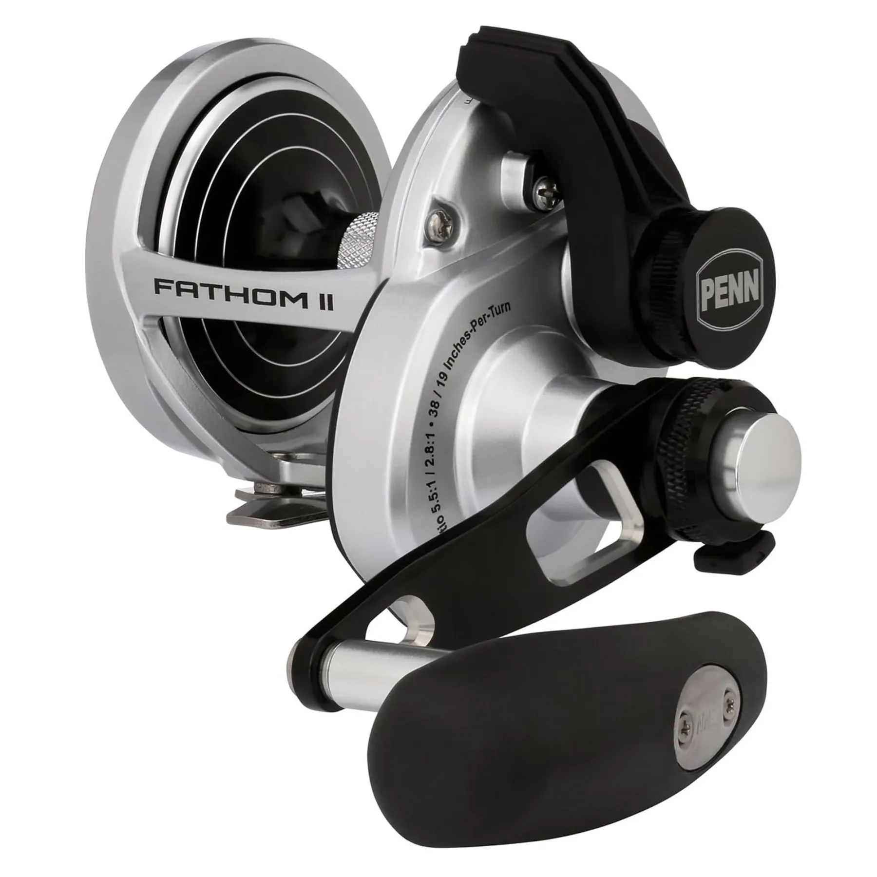 penn-fathom-ii-lever-drag-2-speed-multirolle